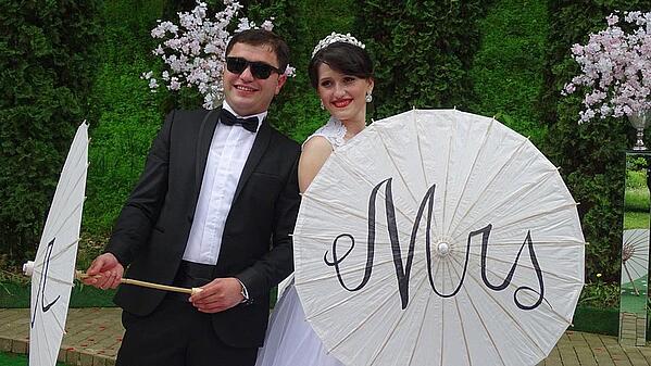 Hochzeit Regenschirm
