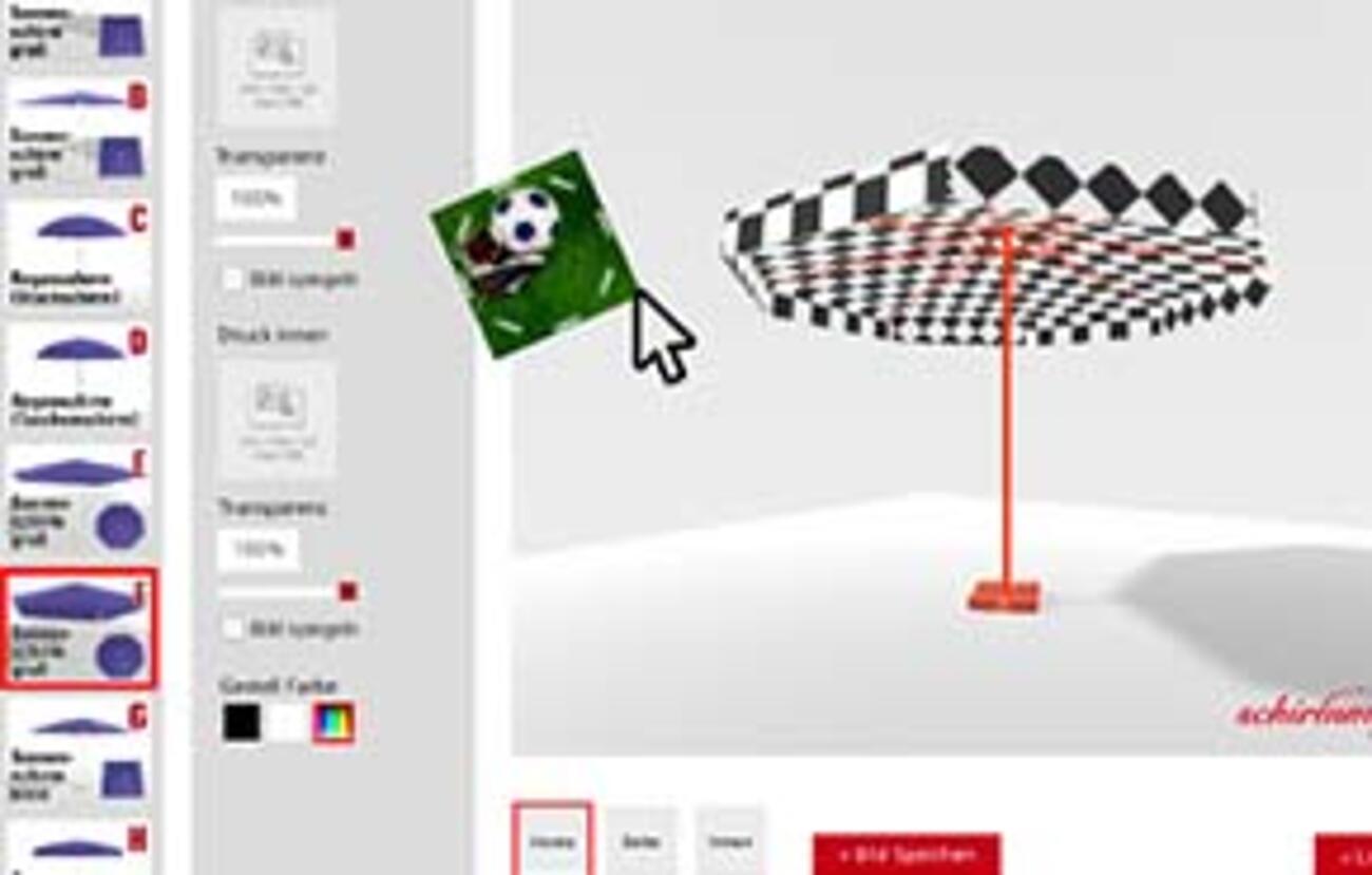 Online 3D Schirm-Designer