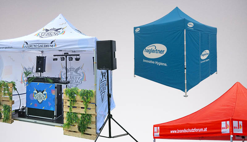 Pavillon bedruckt