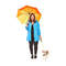Person mit Taschenschirm Person mit Taschenschirm